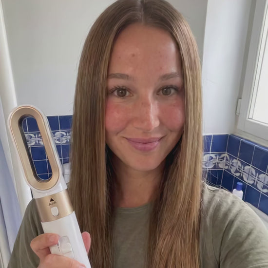 Video orientativo: cabello lacio y después con ondas, con el cepillo 5 en 1 Stile e Tratto